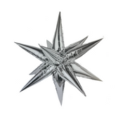 Globo puntas plateado 100 cm